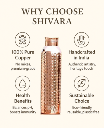 HAMMERED COPPER BOTTLE - 950 ML