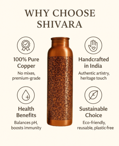 EACHING DESIGN COPPER BOTTLE -950ML