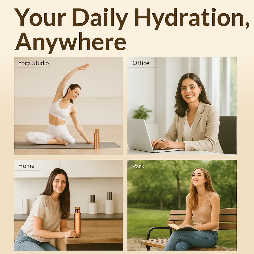 HAMMERED COPPER BOTTLE - 950 ML