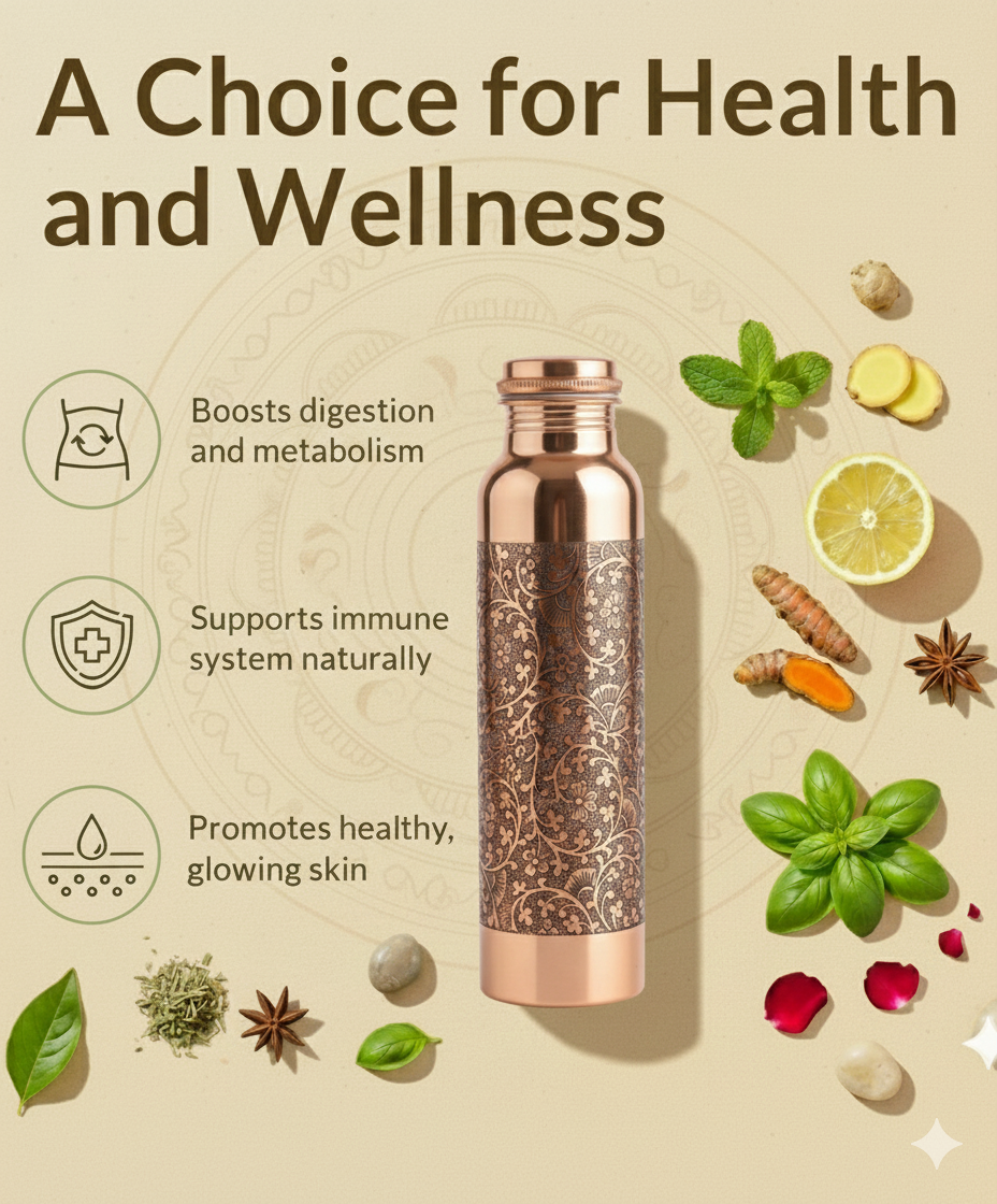 EACHING DESIGN COPPER BOTTLE -950ML