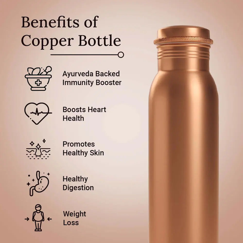 HAMMERED COPPER BOTTLE - 950 ML