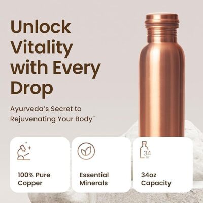 MATT PLANE COPPER BOTTLE -  950ML